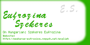 eufrozina szekeres business card